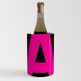 Letter A (Magenta & Black) Wine Chiller