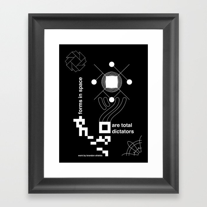 Forms in Space are Total Dicators Framed Art Print