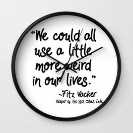 Fan-favorite Fitz Quote Wall Clock | Black And White, Graphicdesign, Typography, Digital 