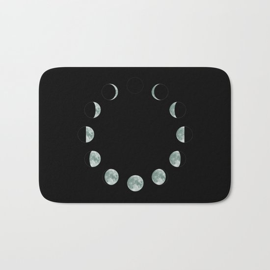 Moon phases Bath Mat
