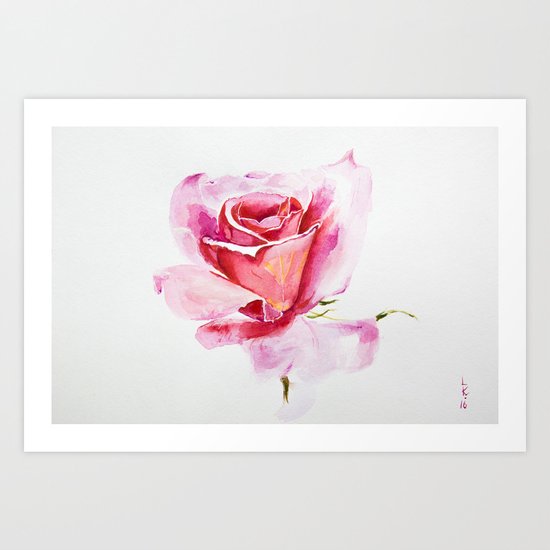 pink rose Art Print
