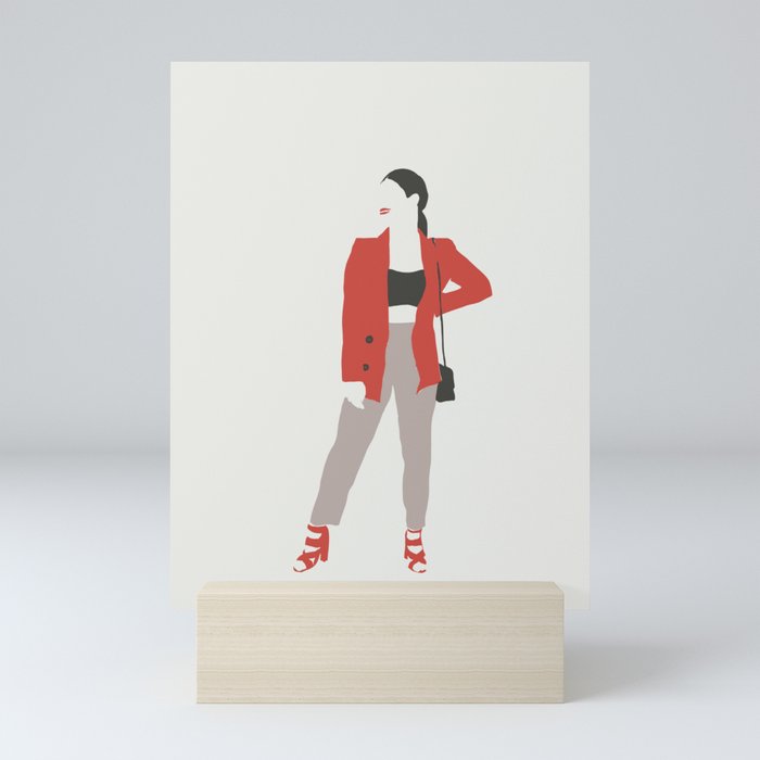 Boss lady, fashion Mini Art Print