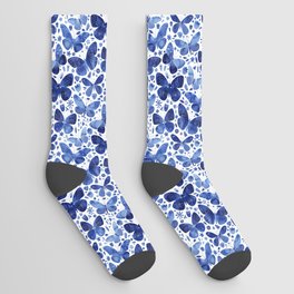 Blue Butterflies Socks