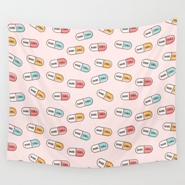 Babe Chill Happy Pills Wall Tapestry