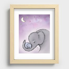 Goodnight Elephants Recessed Framed Print