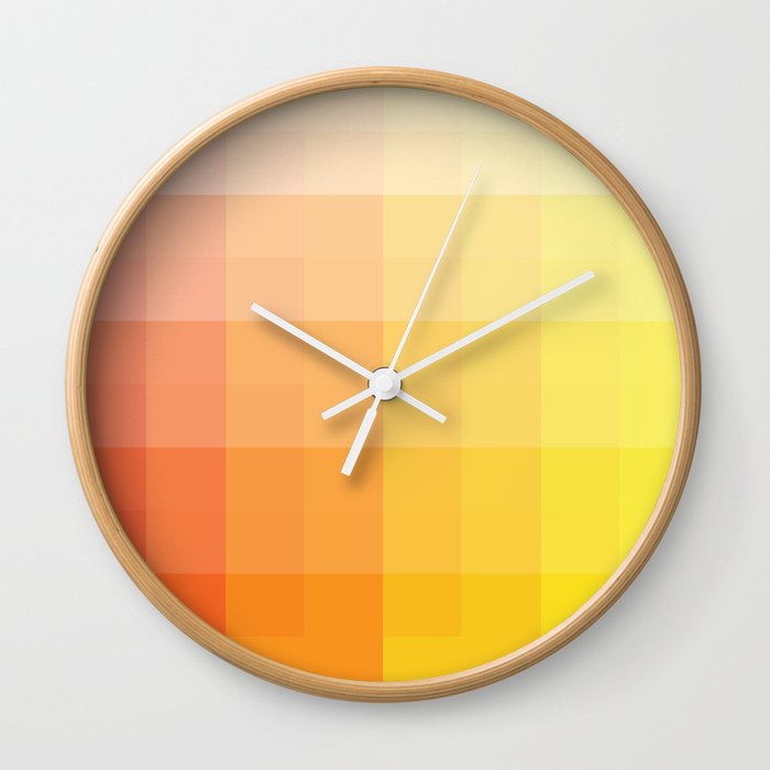 citrus pixelate Wall Clock
