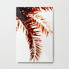 Tropical Palms - Palm Tree Leaves - travel photography Metal Print | Artprint, Abstractpalm, Brown, Caramelcolorleaves, Tree, Photo, Goldonwhite, Summerdecor, Nature, Palms 