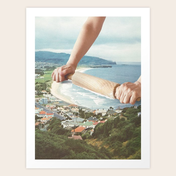 Waves Roller II Sea waves rolling pin Art Print by Vertigo Artography