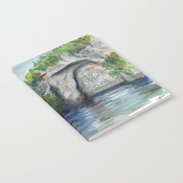 Maori carving on the lack Taupo, New Zealand Notebook