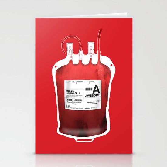 My Blood Type is A, for Awesome! *Classic* Stationery Cards