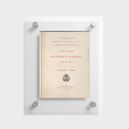 'Atlas Statistique Graphique' French Book Title Page Floating Acrylic Print