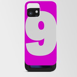 9 (White & Magenta Number) iPhone Card Case
