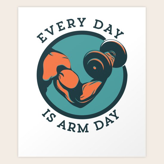 Every Day Is Arm Day Funny Gym Workout Bicep Exercise Gift For Men Art Print By Mintedfresh Society6 Start studying bicep / back day. every day is arm day funny gym workout bicep exercise gift for men art print by mintedfresh