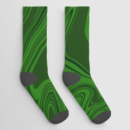 Green liquid art Socks