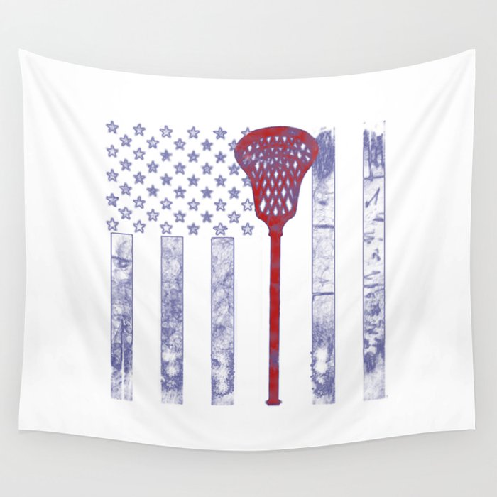 Lacrosse Flag Wall Tapestry