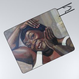 African American Masterpiece, Fixing her Hair (Ruby Elzy in Porgy and Bess) by Serge Sudeikin Picnic Blanket