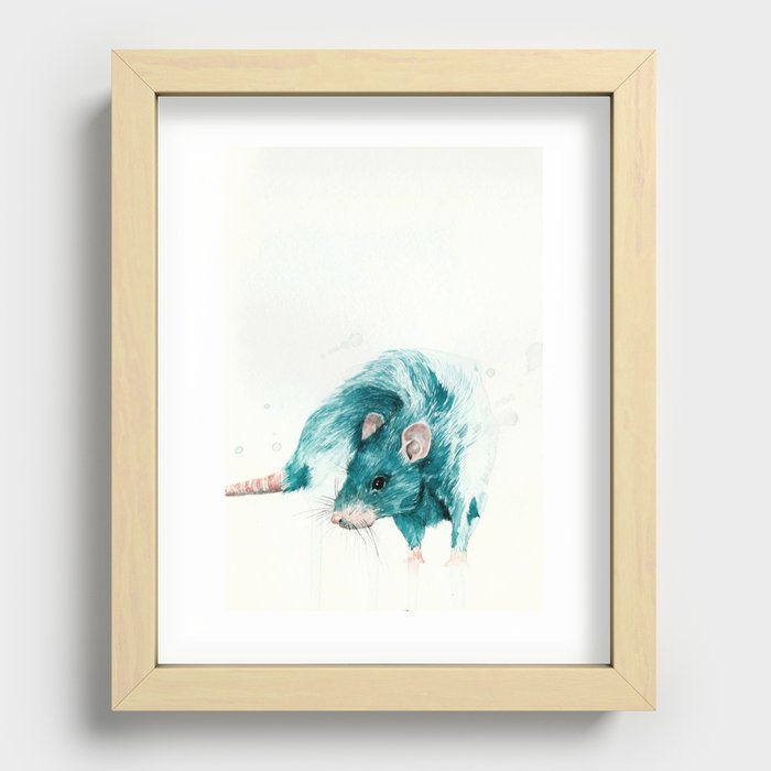 Blue rat Recessed Framed Print