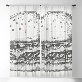 Hamburger Sheer Curtain
