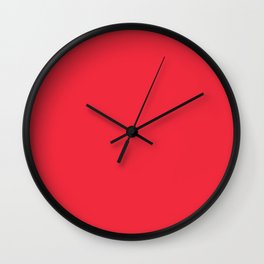 Solid Color Red Rose Madder Wall Clock