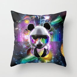 DJ Panda Throw Pillow