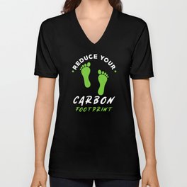 Reduce your Carbon Footprint V Neck T Shirt
