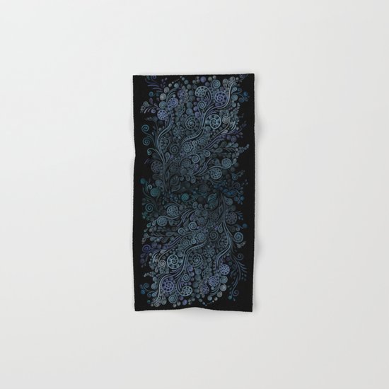 3D ornaments, blue Hand & Bath Towel