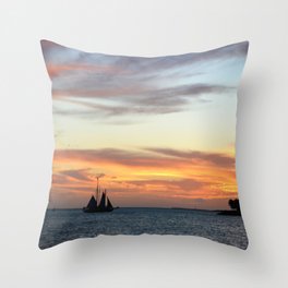 Sunset in Key West Florida Throw Pillow