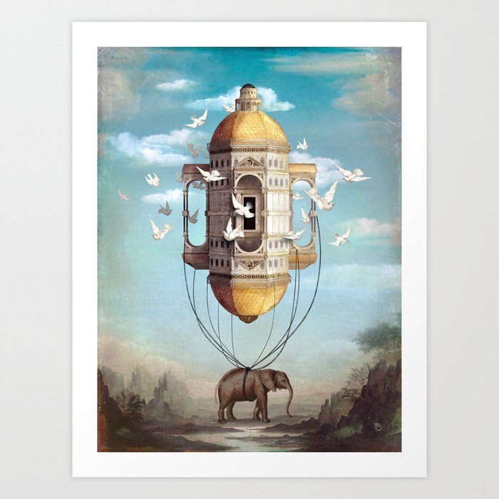 Discover the motif IMAGINARY TRAVELER by Christian Schloe as a print at TOPPOSTER