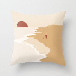 by the sea Throw Pillow