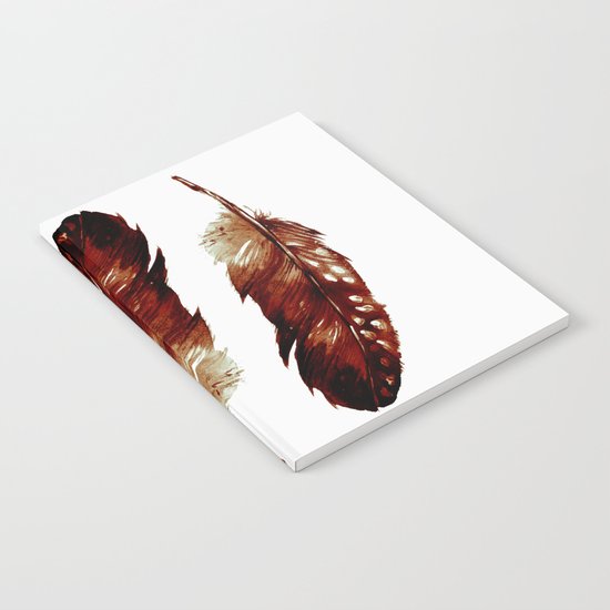 Three Feathers Brown Notebook