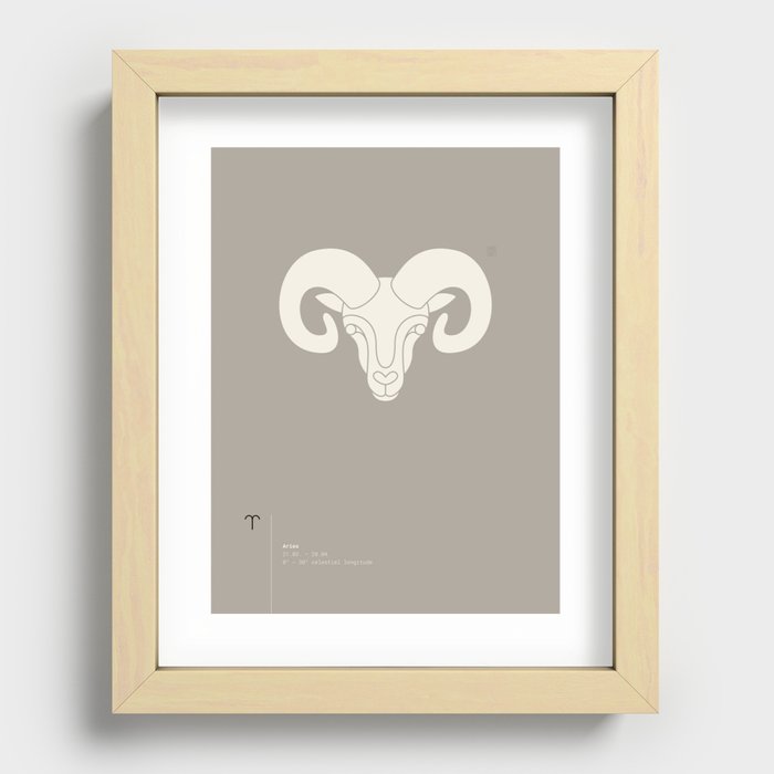 Aries Star Sign Recessed Framed Print