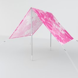 Retro 60s 70s Aesthetic Floral Pattern in Bright Deep Pink Sun Shade