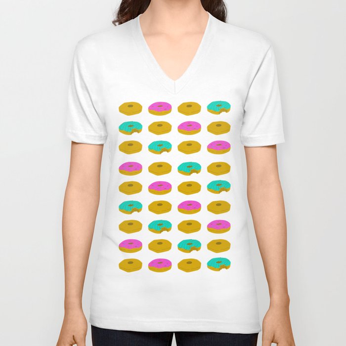 Donuts V Neck T Shirt