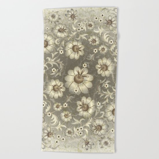 Shabby flowers #12 Beach Towel