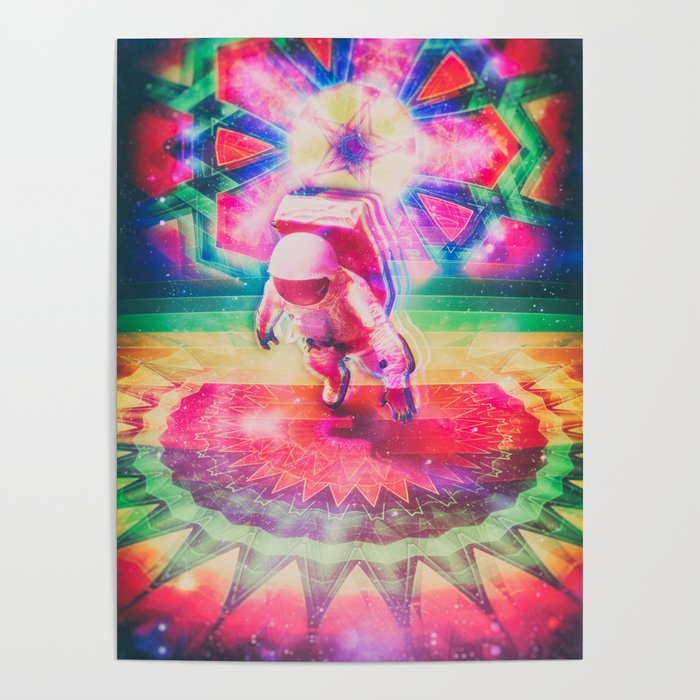 Psychedelic Astronaut Poster
