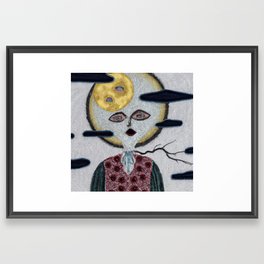 Full moon God  Framed Art Print