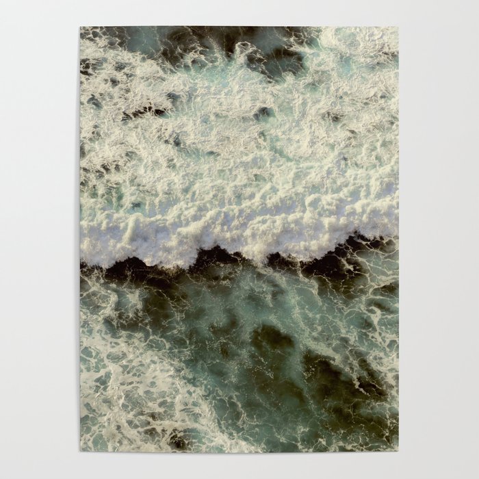 Massive Stormy Ocean Waves  Poster