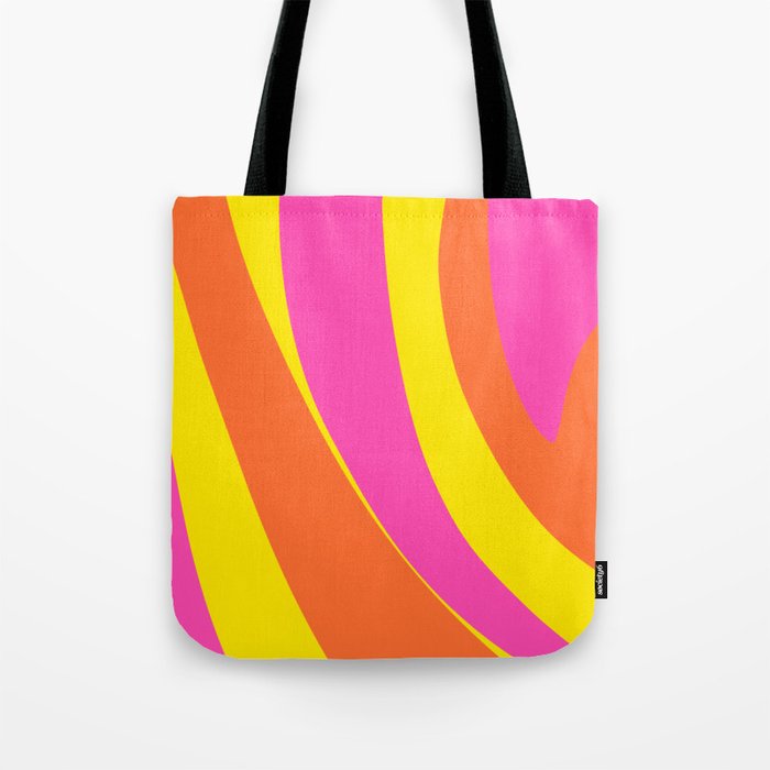 Neon Summer Swirl Tote Bag