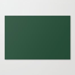 Dark Green Solid Color Pantone Eden 19-6050 TCX Shades of Green Hues Canvas Print