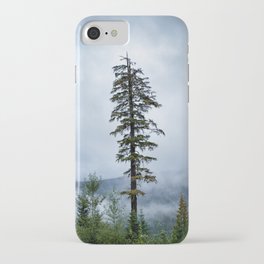 Western Hemlock tree in the moody clouds near Whistler, British Columbia, Canada iPhone Case