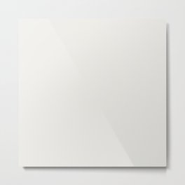 PURE WHITE Solid color. Pale Neutral Metal Print