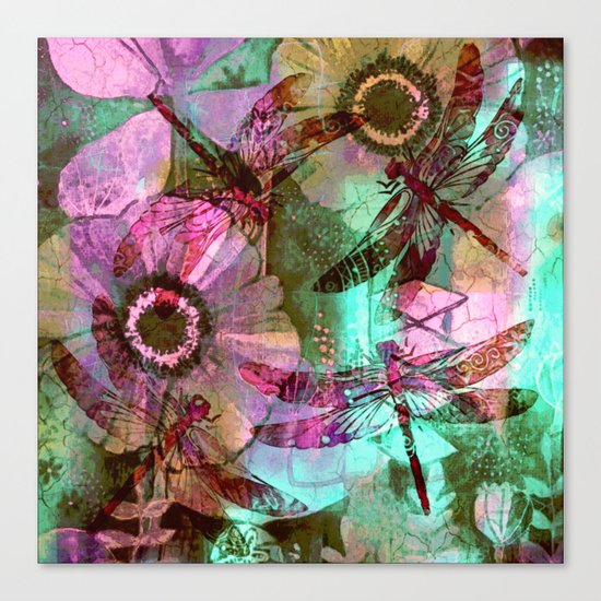 Dragonflies in a Dream Canvas Print