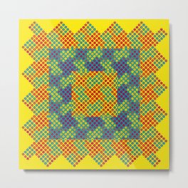 Dot Swatch Equivocated on Yellow Metal Print