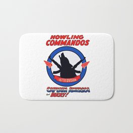 Howling Commandos CAP&BUCKY Bath Mat | Stencil, Digital, Other, Concept, Wolf, Bucky, Commandos, Cap, Howling, Army 
