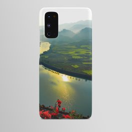 China Photography - River Flowing Between Big Mountains Android Case