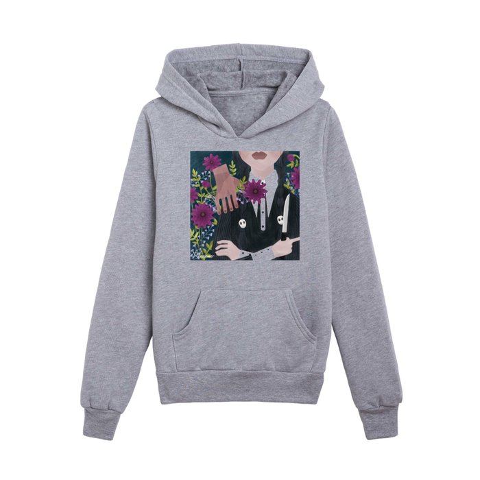 Wednesday and her thing Kids Pullover Hoodie