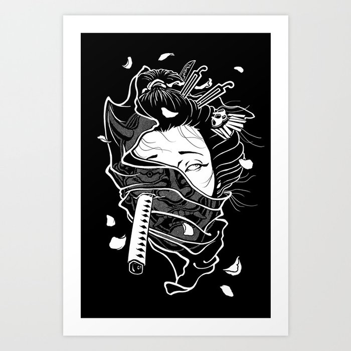 Geisha / Hannya Art Print