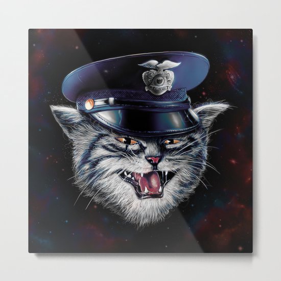 Police Cat Metal Print