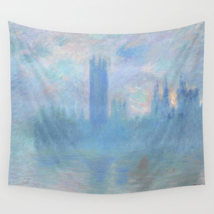 Claude Monet The Houses Of Parliament 1903 Wall Tapestry By