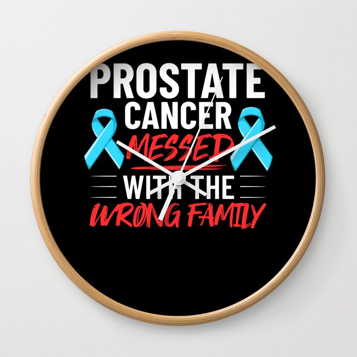 Prostate Cancer Blue Ribbon Survivor Awareness Wall Clock